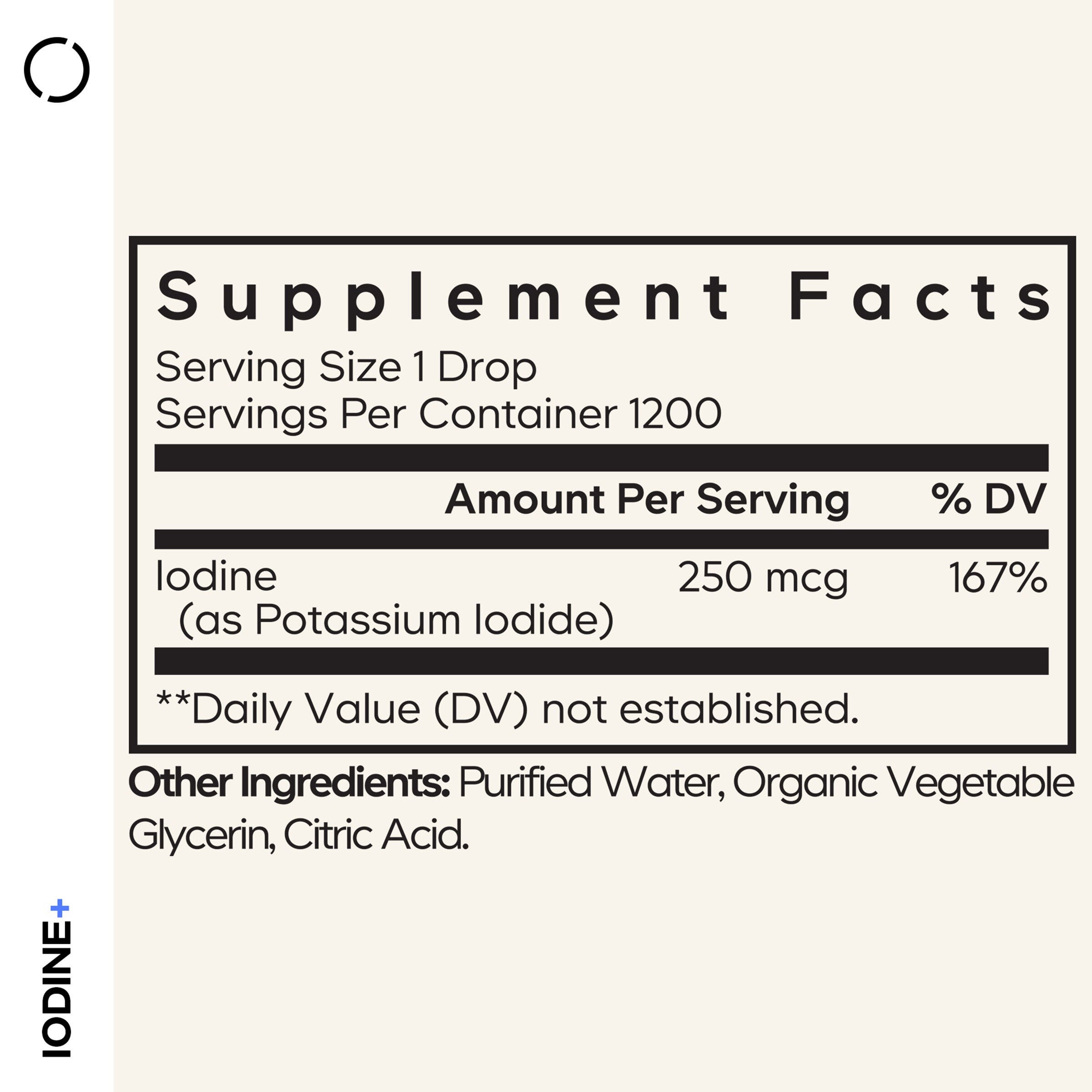 Liquid Iodine+ - Unflavored - 2 fl oz. (1200 Servings)